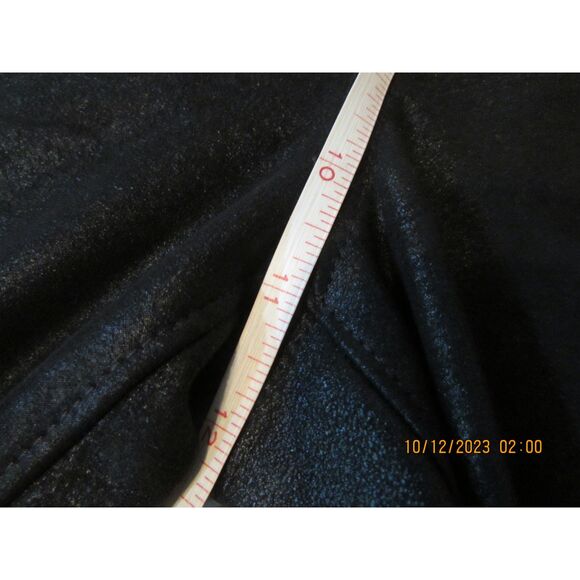 CHICO'S FAUX SUEDE LEATHER PANTS BLACK SIZE 1 (M 8) STRETCH  SOFT STRAIGHT LEG - Picture 11 of 11